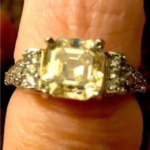 Bella Luce Yellow and White CZ engagement ring